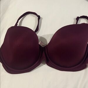 Maroon body by Victoria lined Demi bra 36D